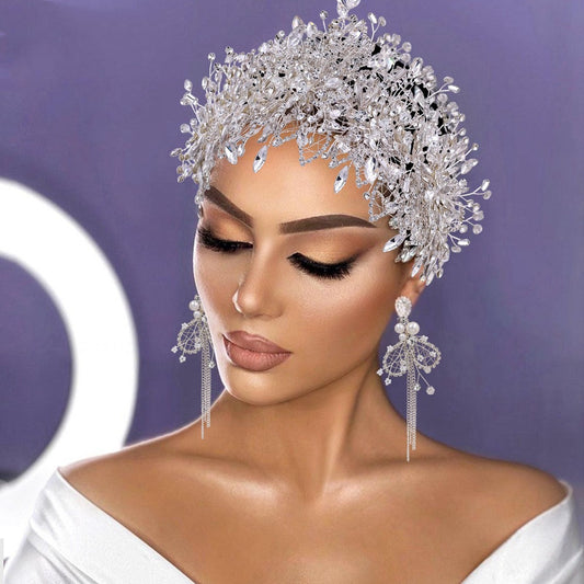 Bridal Full Head Luxury Crystal Wedding Tiara Crown Pleasures and Sins