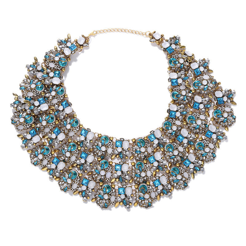 Exaggerated  Multi-layer Rhinestone Drag Queen Stage Show Luxury Necklace