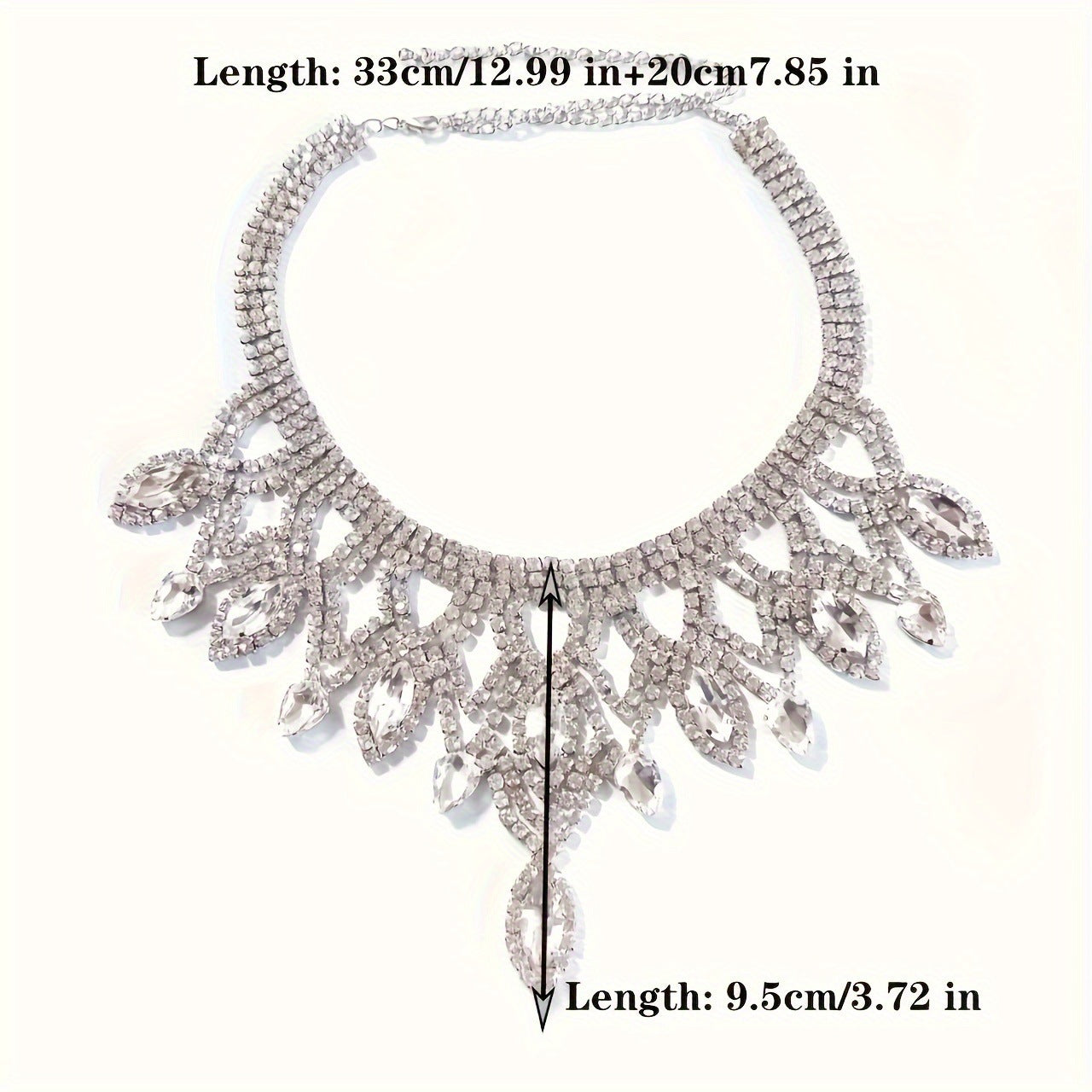Exaggerated Rhinestone Necklace Personality Luxury Multi-layer Drag Queen Jewels