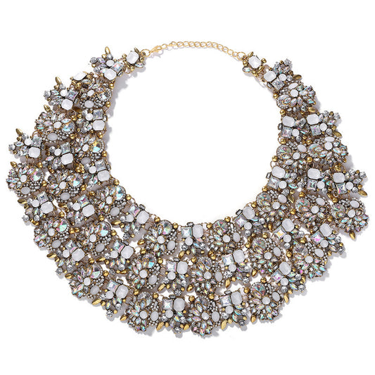 Exaggerated  Multi-layer Rhinestone Drag Queen Stage Show Luxury Necklace