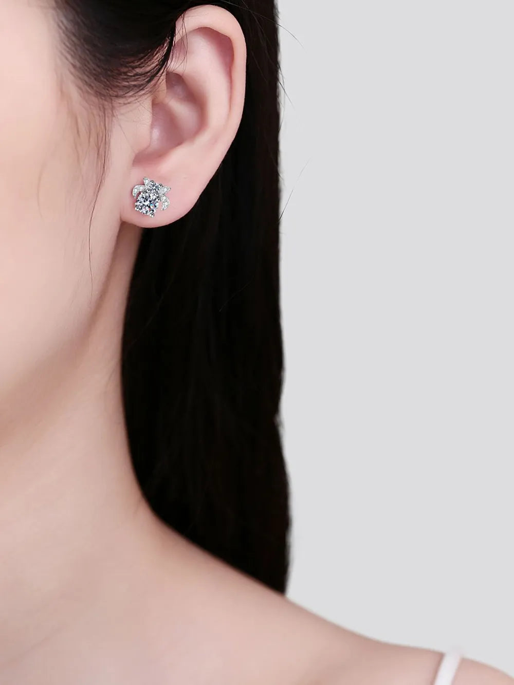 1 Carat Moissanite 925 Sterling Silver Stud Earrings Earrings Pleasures and Sins