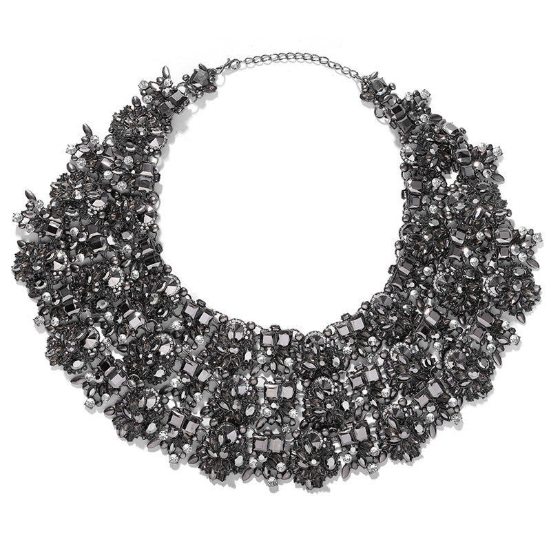 Exaggerated  Multi-layer Rhinestone Drag Queen Stage Show Luxury Necklace