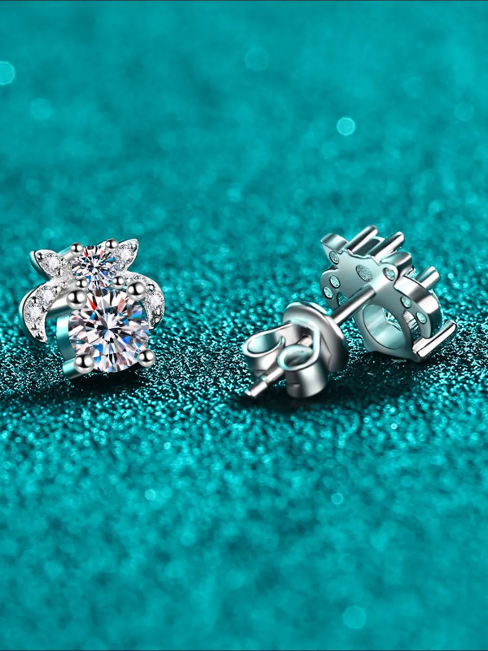 1 Carat Moissanite 925 Sterling Silver Stud Earrings Earrings Pleasures and Sins