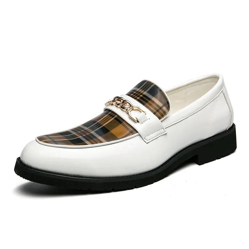 Italian Luxury Mens Loafers Casual Slip-on British Style Check Moccasins Shoes Pleasures and Sins