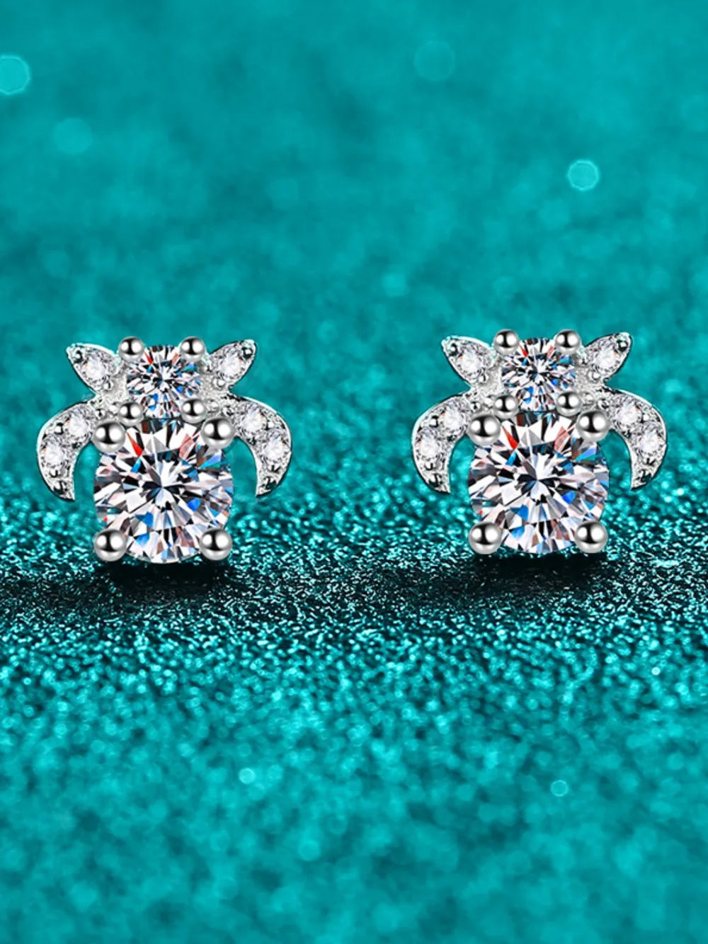 1 Carat Moissanite 925 Sterling Silver Stud Earrings Earrings Pleasures and Sins