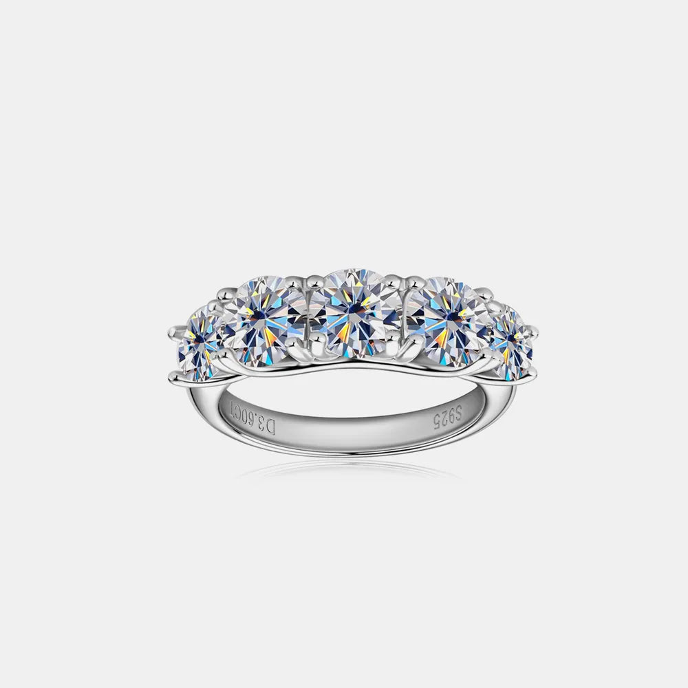 3.6 Carat Moissanite 925 Sterling Silver Ring Ring Pleasures and Sins Silver 4