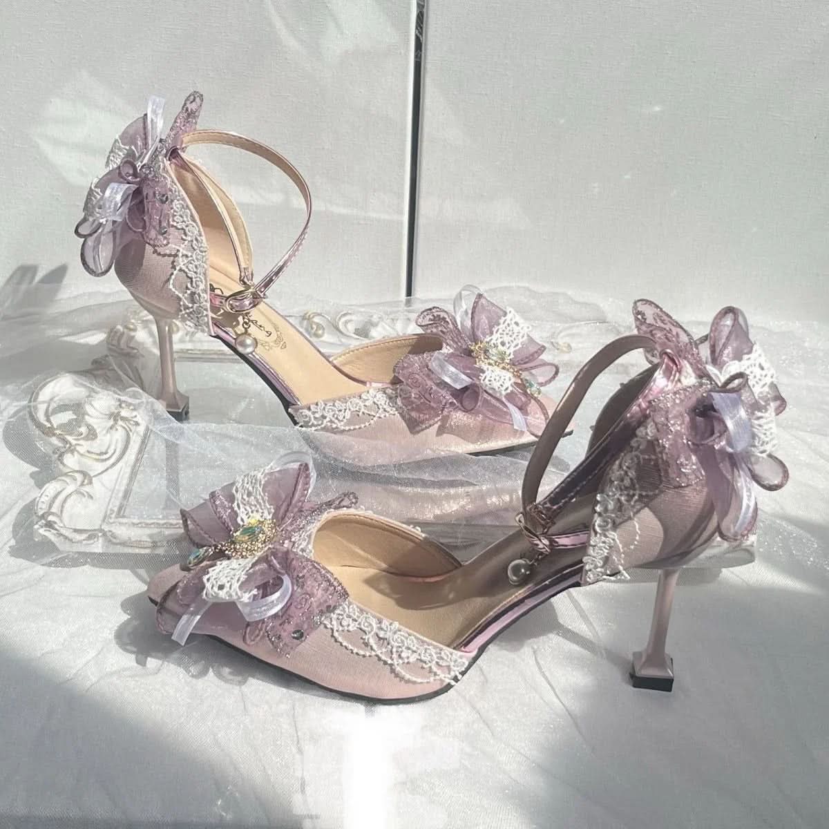 Gorgeous Flower Wedding Elegant Lolita Shoes Shoes Pleasures and Sins