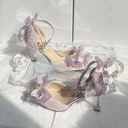 Gorgeous Flower Wedding Elegant Lolita Shoes Shoes Pleasures and Sins