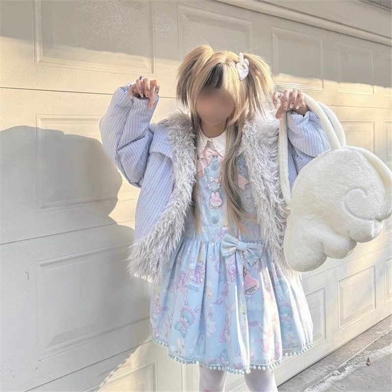 Furry Snow Angel Wings Style Bag Portable Shoulder Angel Wings Plush Bag
