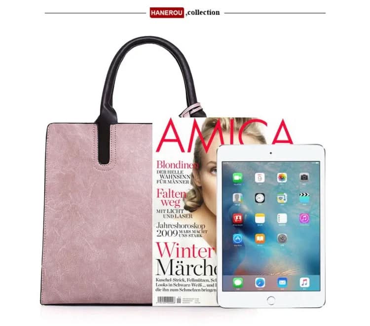 3 Pc Women Large Tote Bags Shoulder Bag Purse Bag Pleasures and Sins