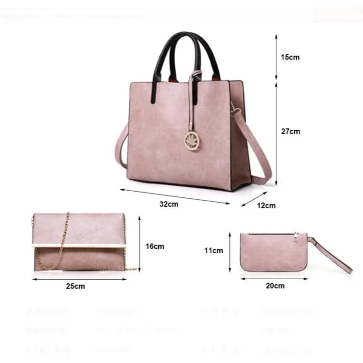 3 Pc Women Large Tote Bags Shoulder Bag Purse Bag Pleasures and Sins