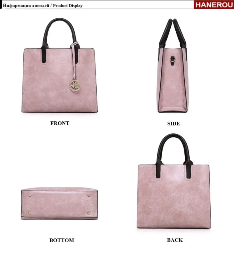 3 Pc Women Large Tote Bags Shoulder Bag Purse Bag Pleasures and Sins