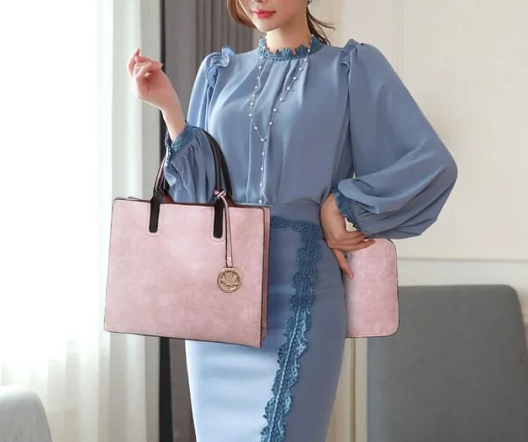 3 Pc Women Large Tote Bags Shoulder Bag Purse Bag Pleasures and Sins