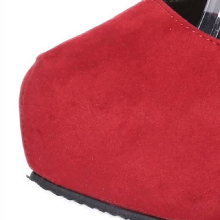 Womens Strappy Suede Shoes Round Toe Stiletto High Heels Shoes Pleasures and Sins