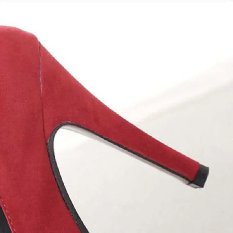Womens Strappy Suede Shoes Round Toe Stiletto High Heels Shoes Pleasures and Sins