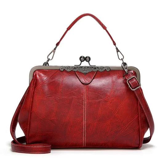 Vintage Buckle Handbags Adjustable Crossbody Bag Bag Pleasures and Sins Red