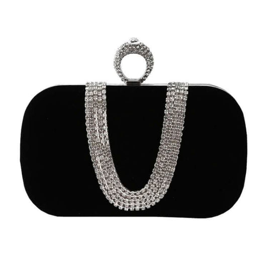 Embellished Evening Bag Ladies Banquet Evening Clutch Bag Bag Pleasures and Sins Black