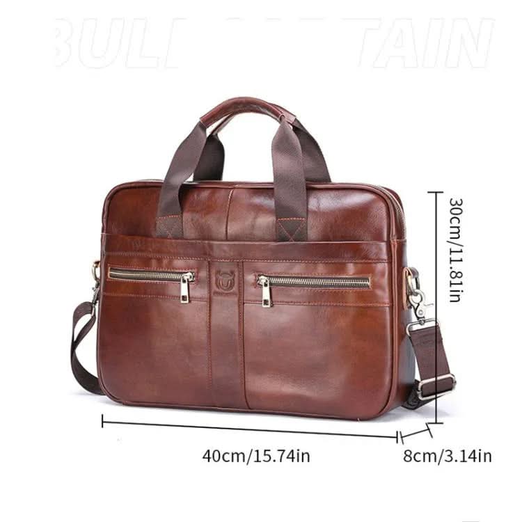 Large Capacity Retro Business Leather Hand-held Briefcase Bag Pleasures and Sins