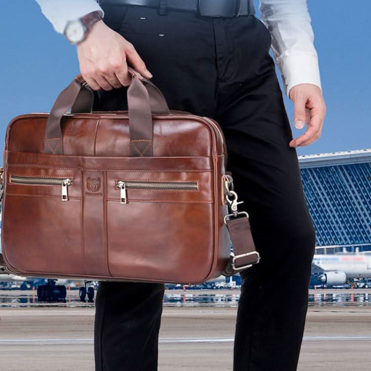 Large Capacity Retro Business Leather Hand-held Briefcase Bag Pleasures and Sins