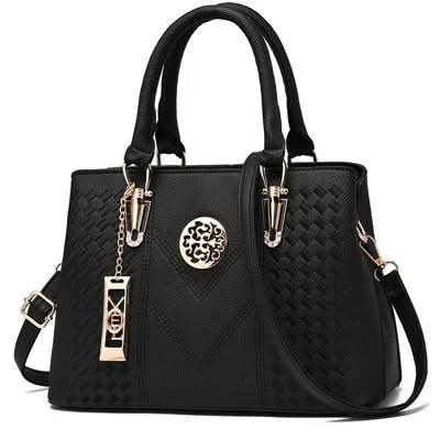 Embroidered Womens Messenger Bag Handbag Bag Pleasures and Sins Black