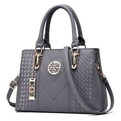 Embroidered Womens Messenger Bag Handbag Bag Pleasures and Sins Gray