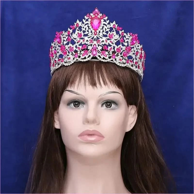 Baroque Style Large Rhinestone Wedding Crown for a Glamorous Look - Pleasures and Sins