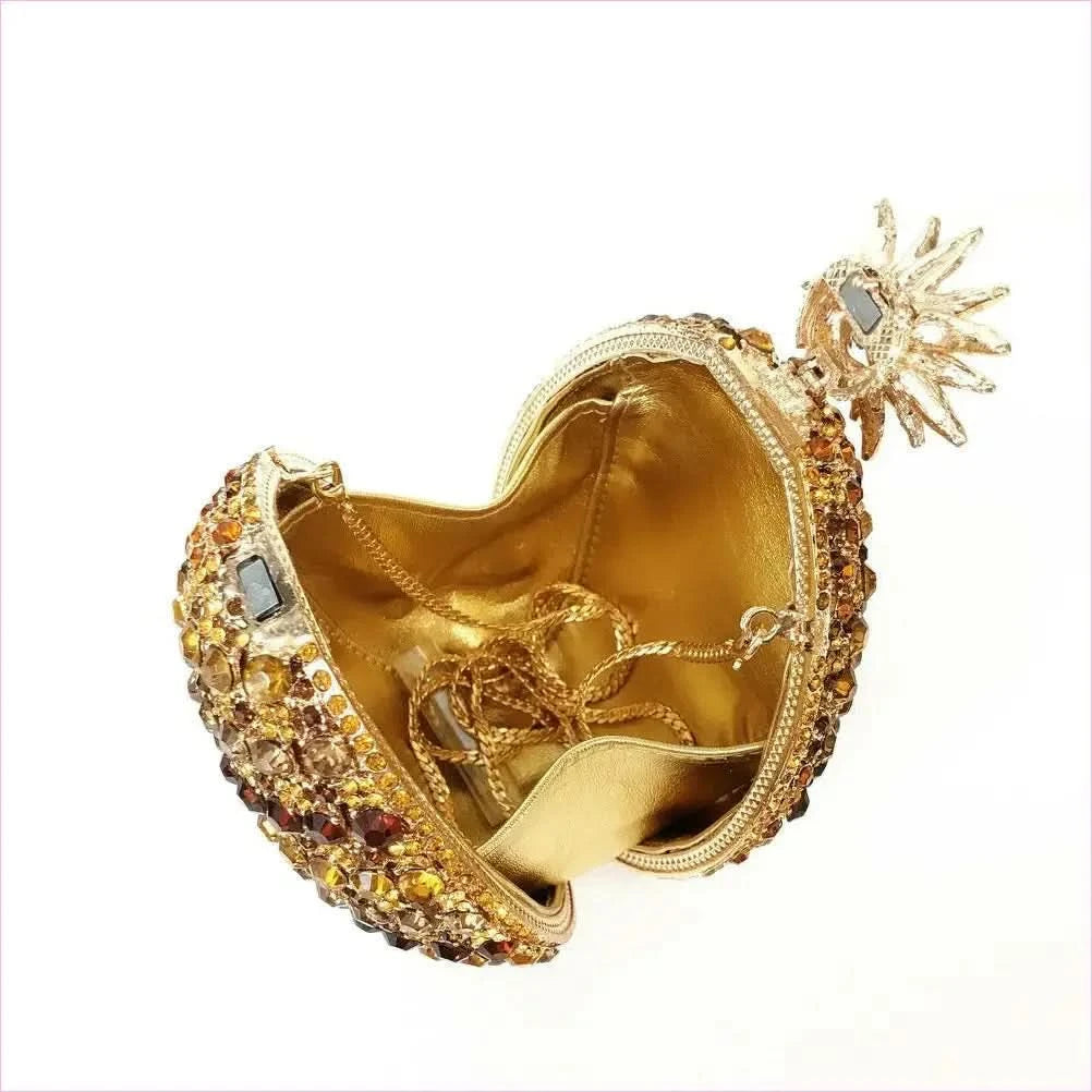Bejeweled Pineapple Shaped Crystal Diamante Banquet Bag - Pleasures and Sins