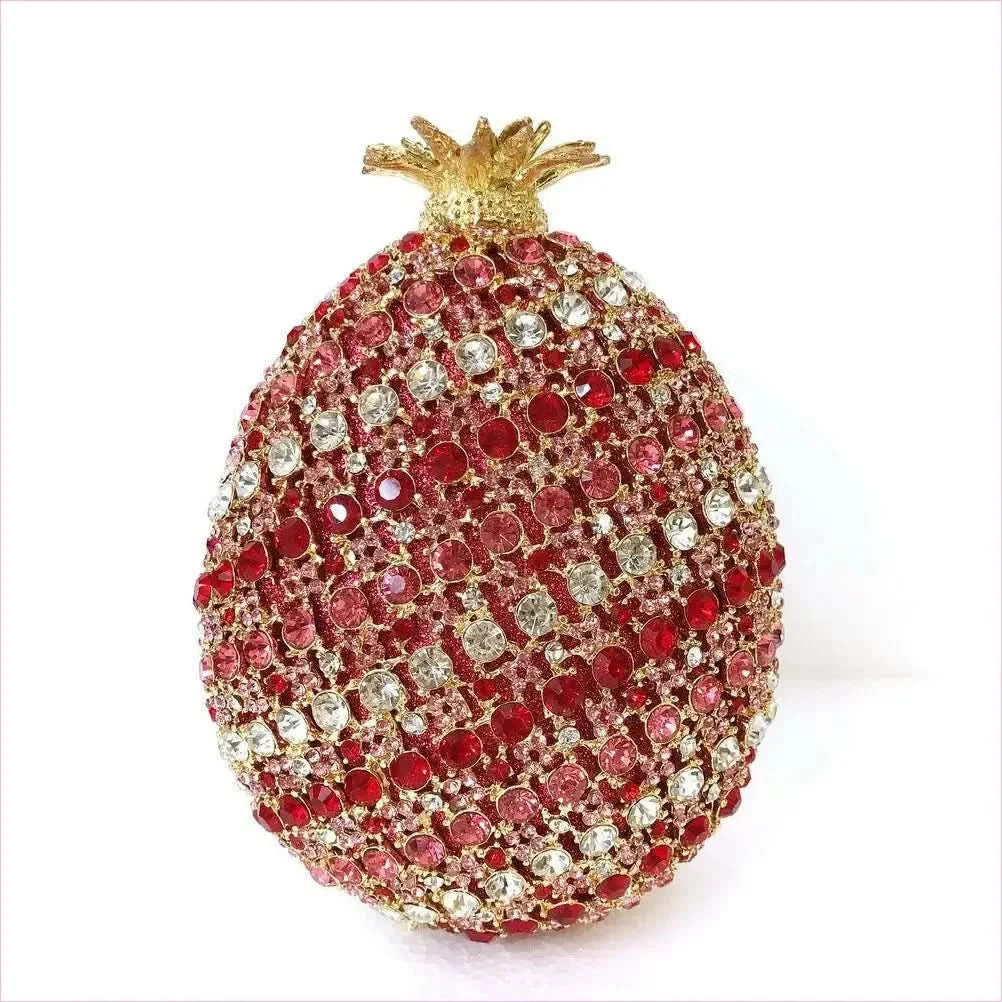 Bejeweled Pineapple Shaped Crystal Diamante Banquet Bag - Pleasures and Sins