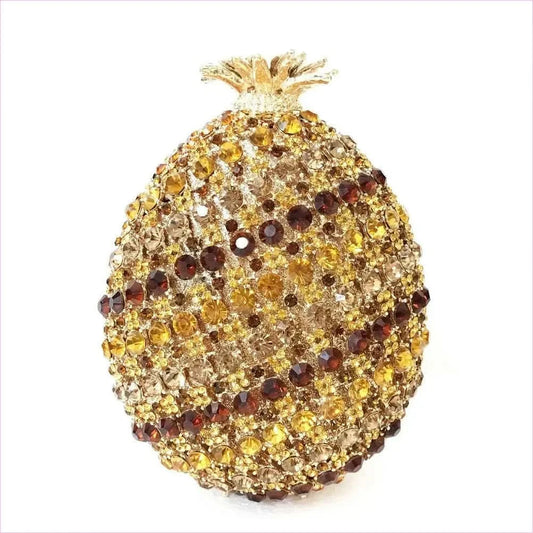 Bejeweled Pineapple Shaped Crystal Diamante Banquet Bag - Pleasures and Sins