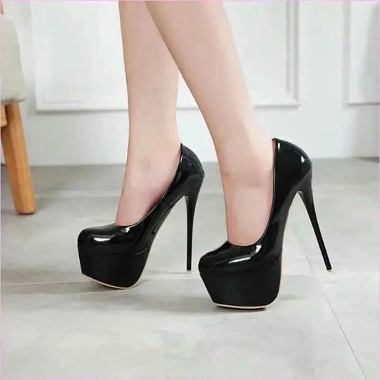 Black and Red High Heel Women Stiletto Platform Shoes - Pleasures and Sins