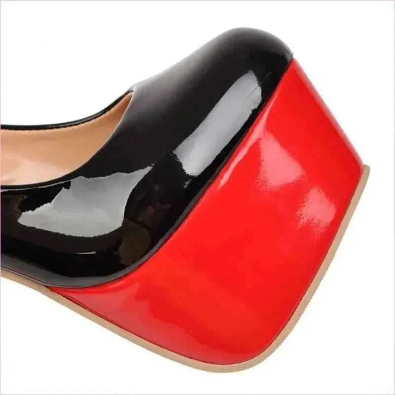 Black and Red High Heel Women Stiletto Platform Shoes - Pleasures and Sins