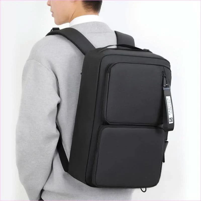 Black Multifunctional Backpack Large Capacity Business Laptop Bag - Pleasures and Sins