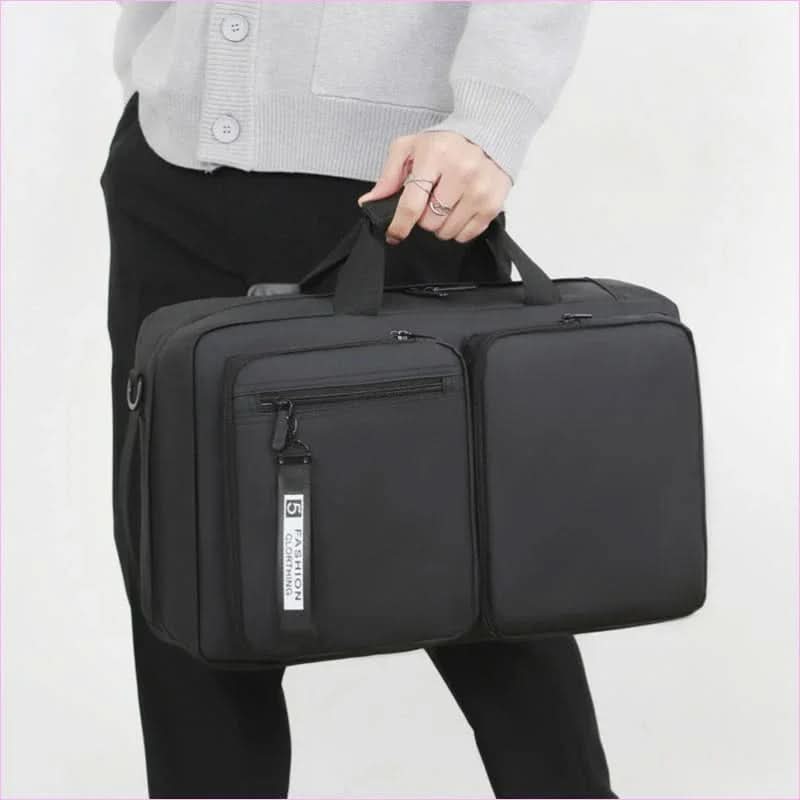 Black Multifunctional Backpack Large Capacity Business Laptop Bag - Pleasures and Sins