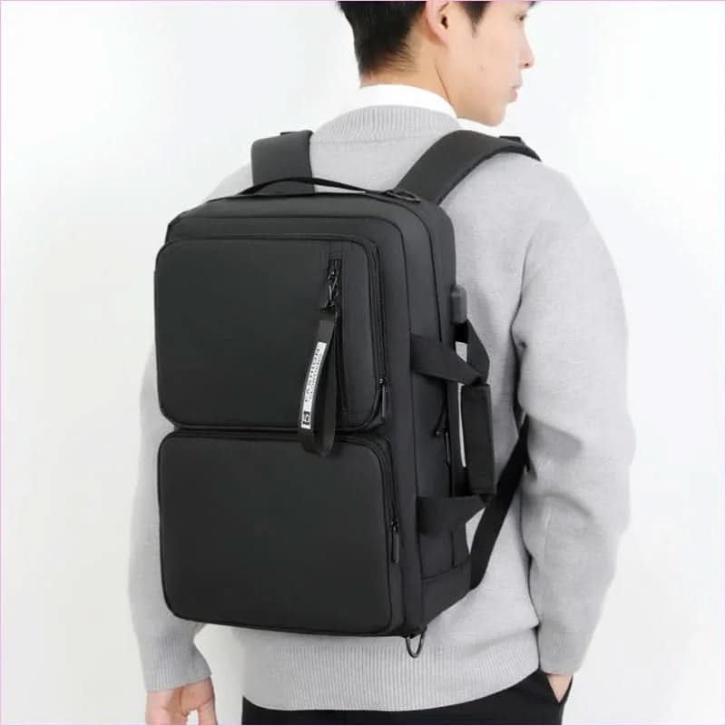Black Multifunctional Backpack Large Capacity Business Laptop Bag - Pleasures and Sins