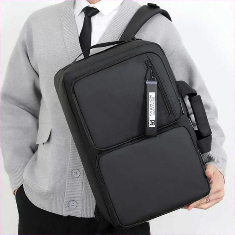 Black Multifunctional Backpack Large Capacity Business Laptop Bag - Pleasures and Sins