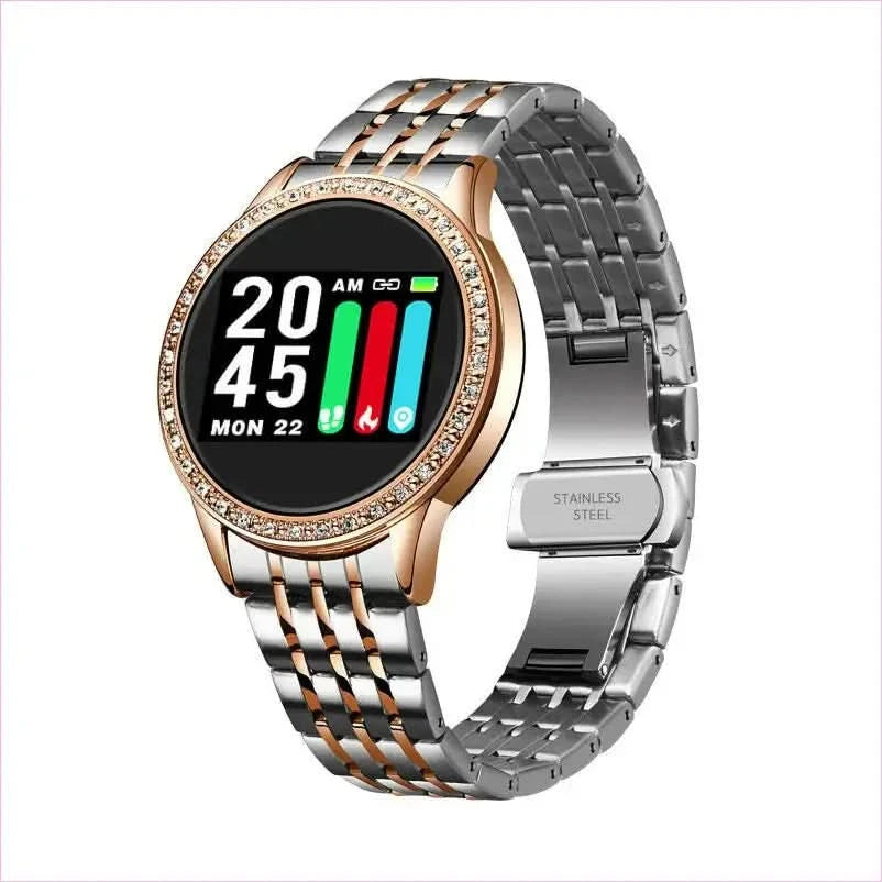 Blue and Gold Smart Watch for Heart Rate Steps and Blood Pressure Detection - Pleasures and Sins