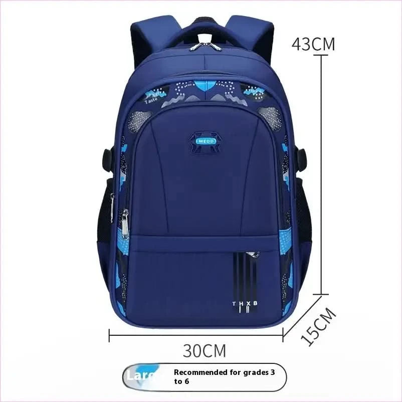 Breathable Light Negative Large Capacity Children’s Schoolbag in Blue and Black - Pleasures and Sins