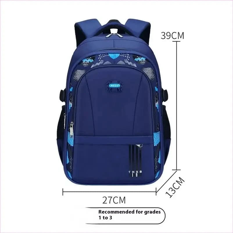Breathable Light Negative Large Capacity Children’s Schoolbag in Blue and Black - Pleasures and Sins