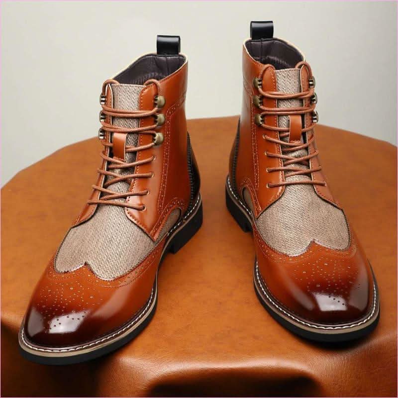 British Men's High Top Colour Blocked Faux Leather Sneakers - Pleasures and Sins