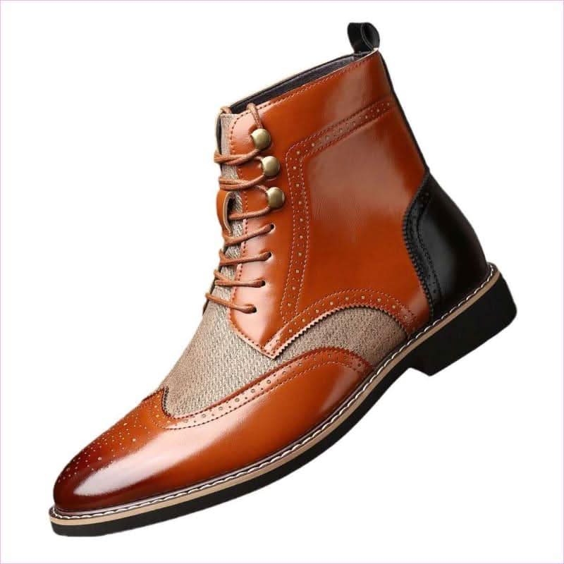 British Men's High Top Colour Blocked Faux Leather Sneakers - Pleasures and Sins