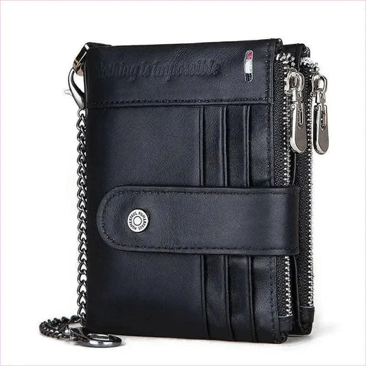 Brown Anti-theft Mens Leather Wallet with Multi Card Slots and Coin Holder - Pleasures and Sins
