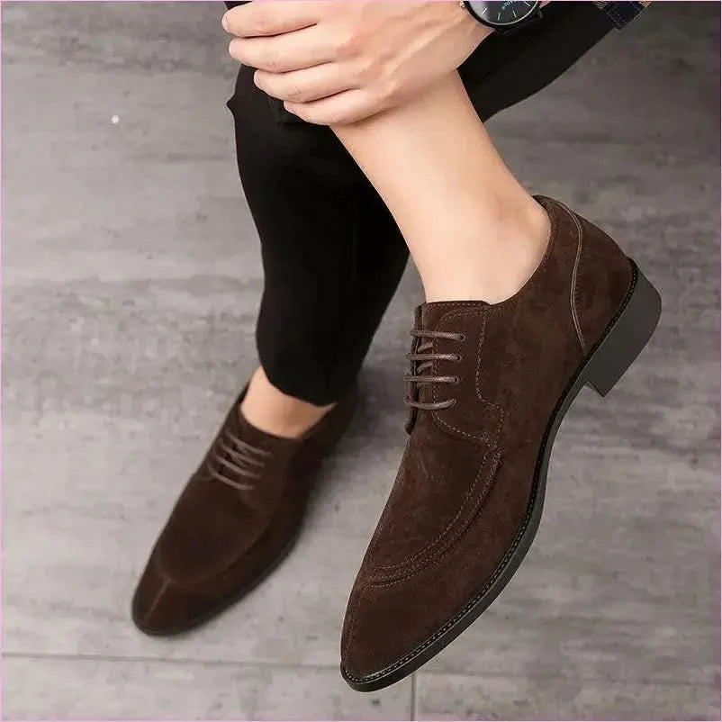Brown Suede Casual Brogue Carved Shoes for Everyday Style - Pleasures and Sins