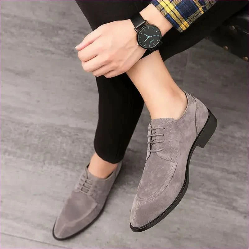 Brown Suede Casual Brogue Carved Shoes for Everyday Style - Pleasures and Sins
