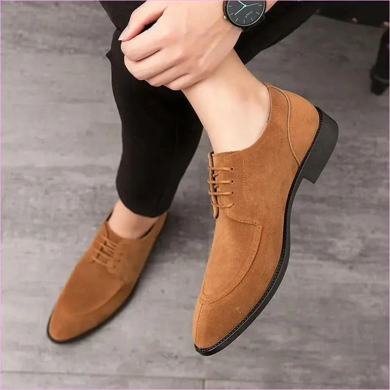 Brown Suede Casual Brogue Carved Shoes for Everyday Style - Pleasures and Sins