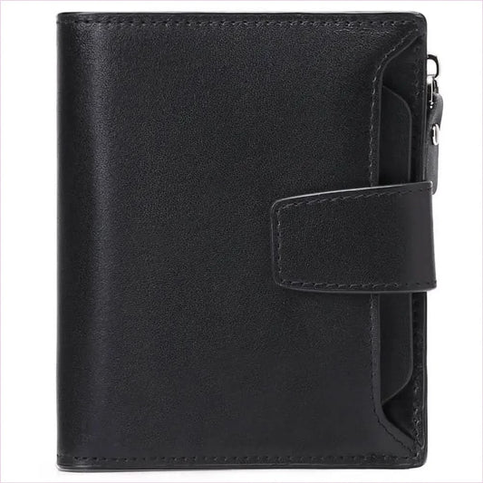 Casual Brown Genuine Leather Wallet for Men with Zipper Closure - Pleasures and Sins