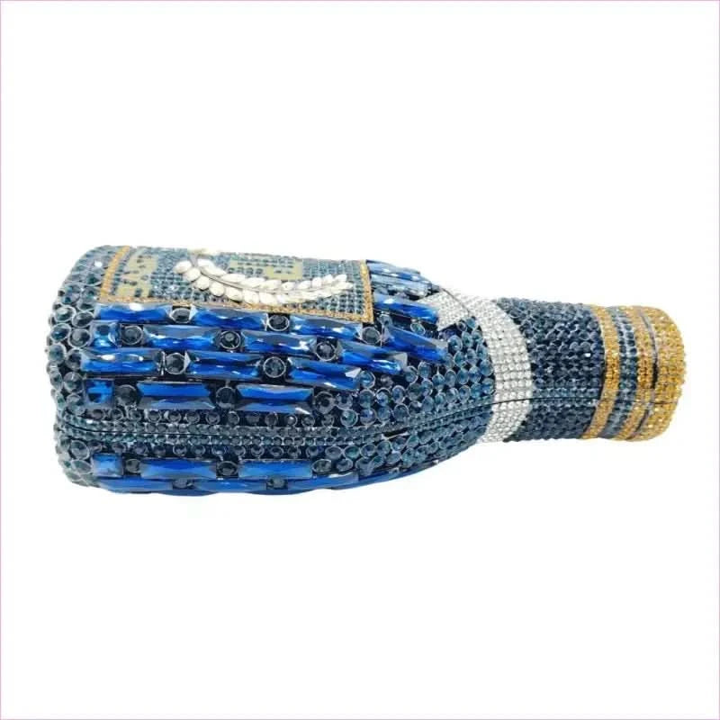 Champagne Bottle Rhinestone Bling Evening Bag - Pleasures and Sins