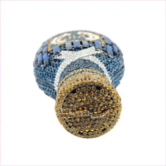 Champagne Bottle Rhinestone Bling Evening Bag - Pleasures and Sins
