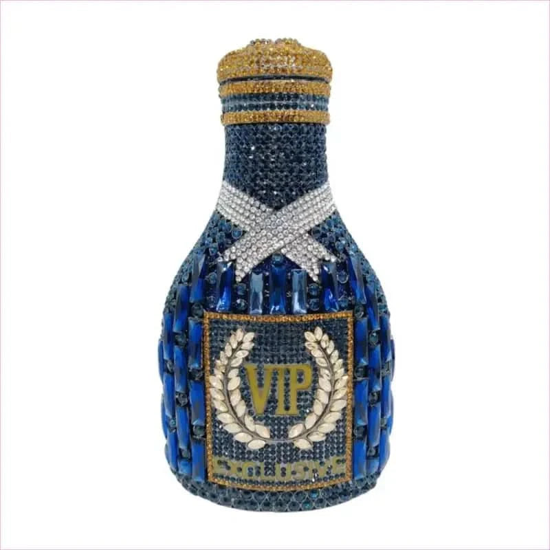 Champagne Bottle Rhinestone Bling Evening Bag - Pleasures and Sins