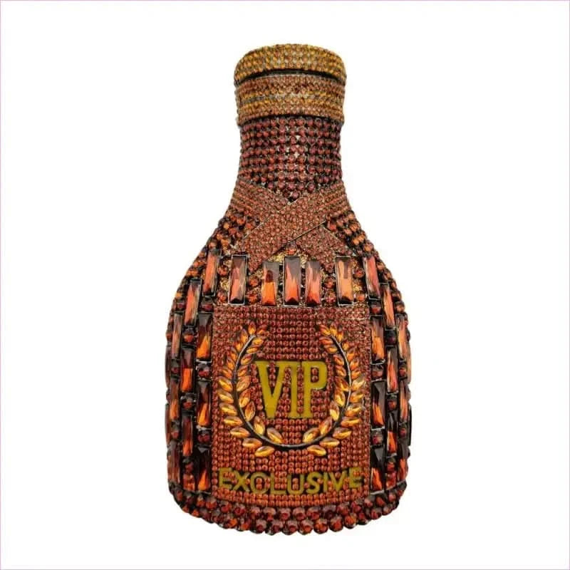 Champagne Bottle Rhinestone Bling Evening Bag - Pleasures and Sins