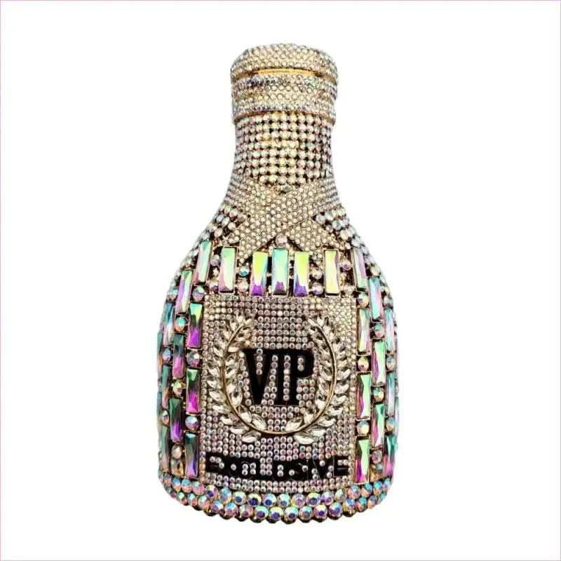 Champagne Bottle Rhinestone Bling Evening Bag - Pleasures and Sins